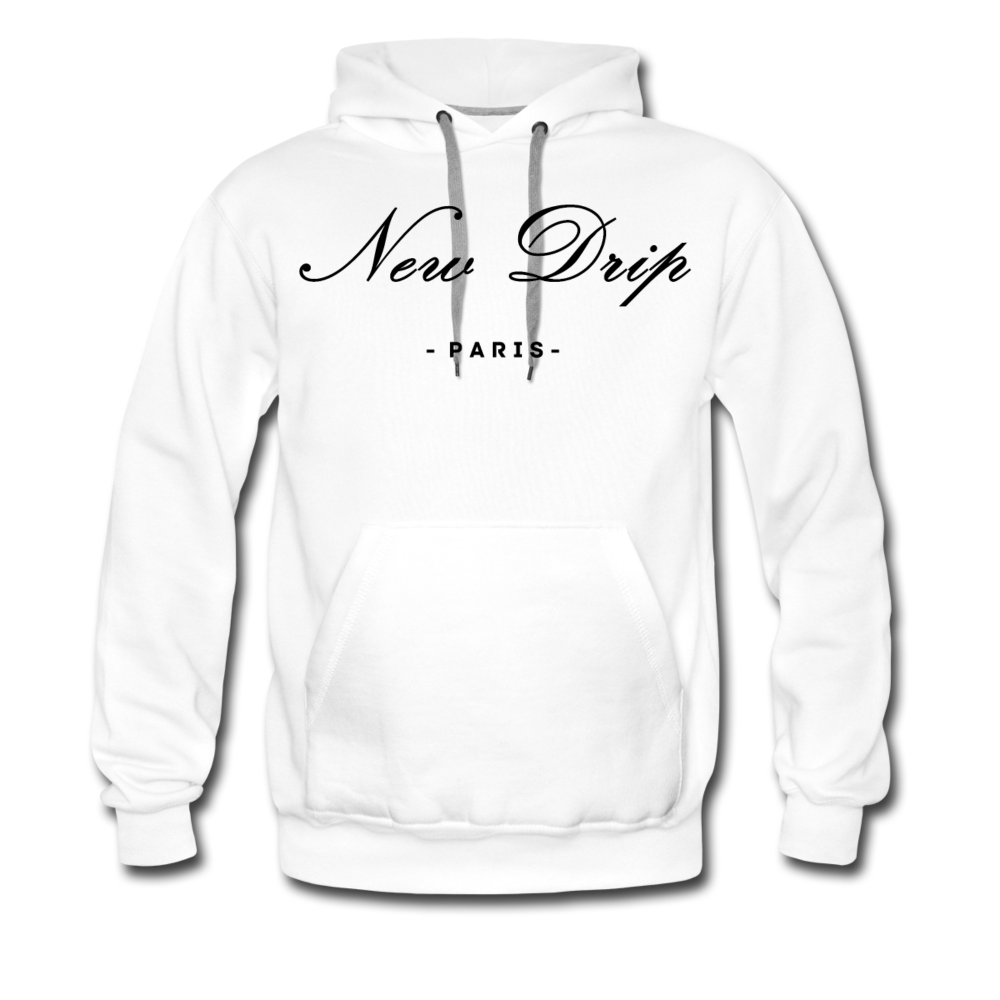 White discount drip hoodie